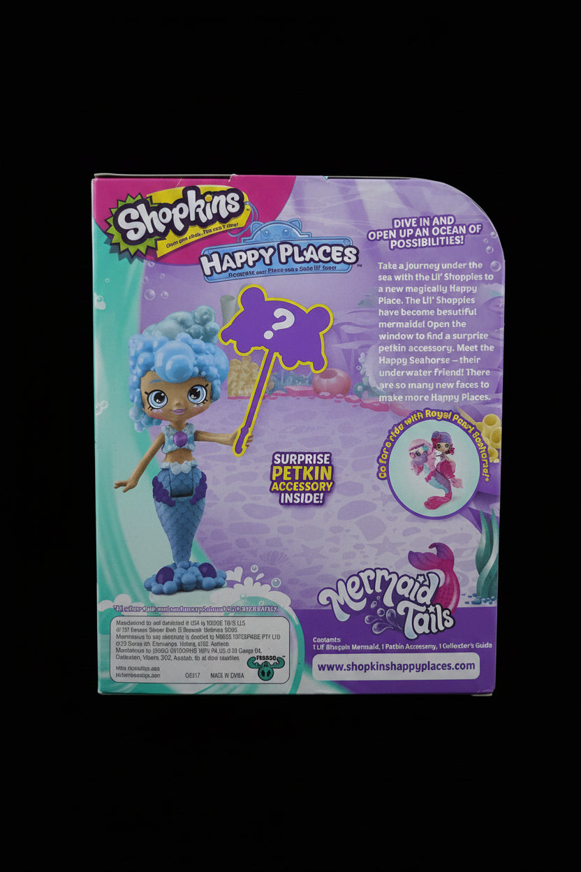 Shopkins Happy Places Mermaid Tails Bub-Lea Happy Mermaid Pack with Color Change Tail