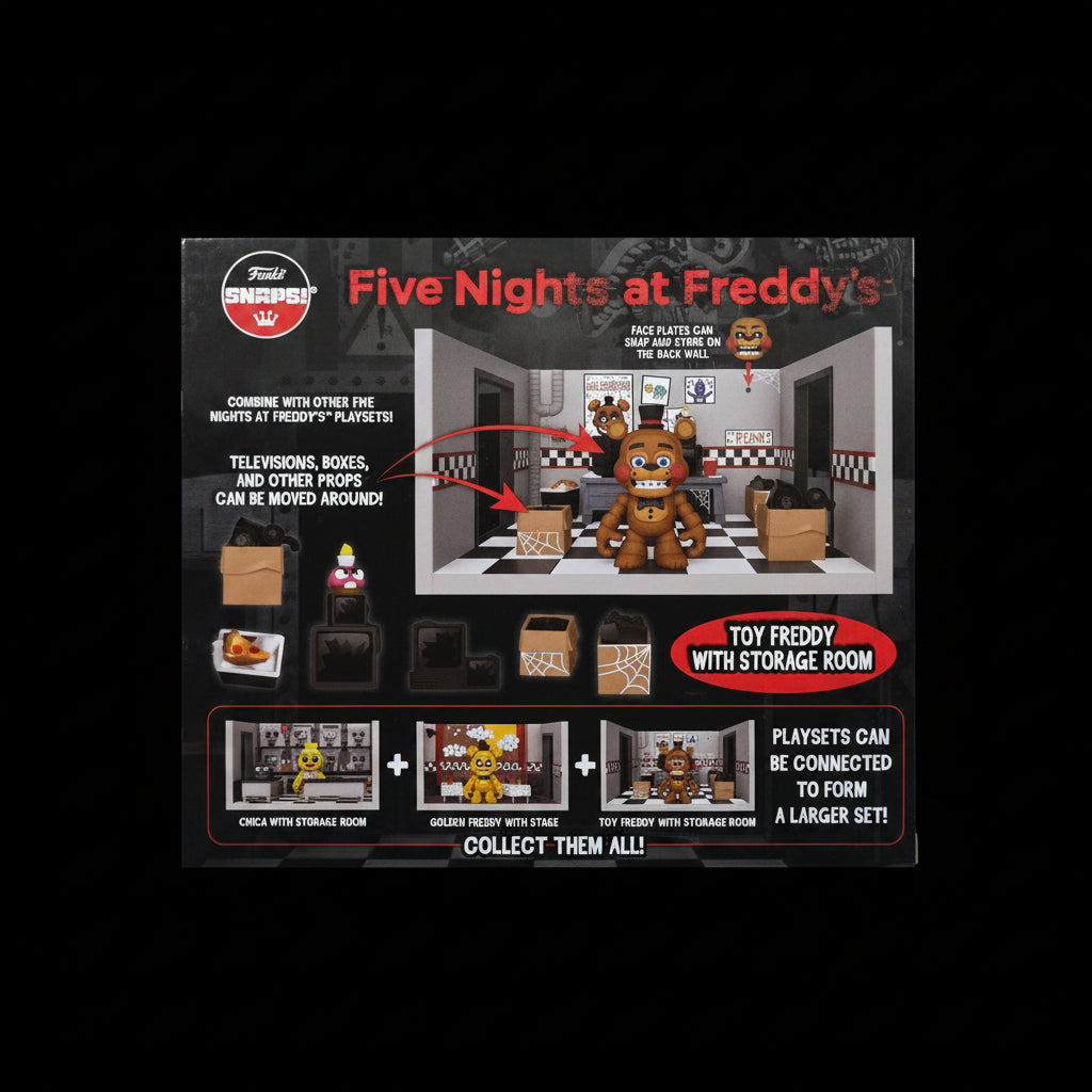 Funko SNAPS! Five Nights at Freddy's Toy Freddy with Storage Room Playset - 13 Piece Buildable Set