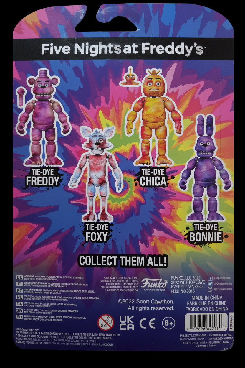Five Nights at Freddy's Tie-Dye Chica Action Figure - Limited Variant (Includes Cupcake)