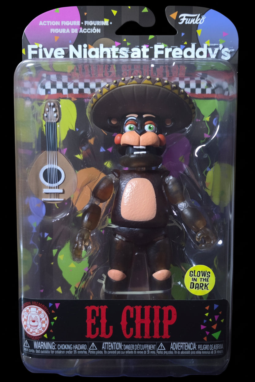 Five Nights at Freddy's El Chip Action Figure - Pizzeria Simulator Edition with Sombrero & Guitar