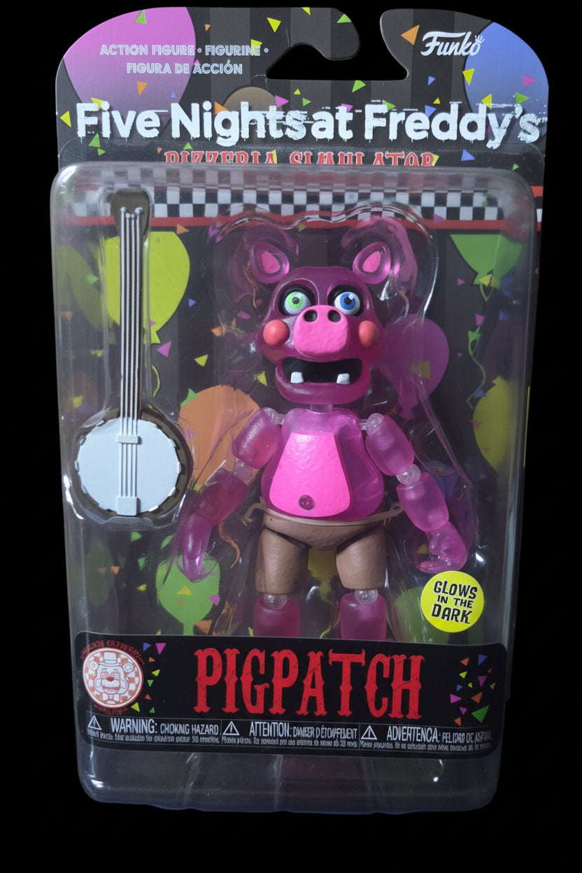 Five Nights at Freddy's Pigpatch Action Figure - Pizzeria Simulator Translucent GITD Variant