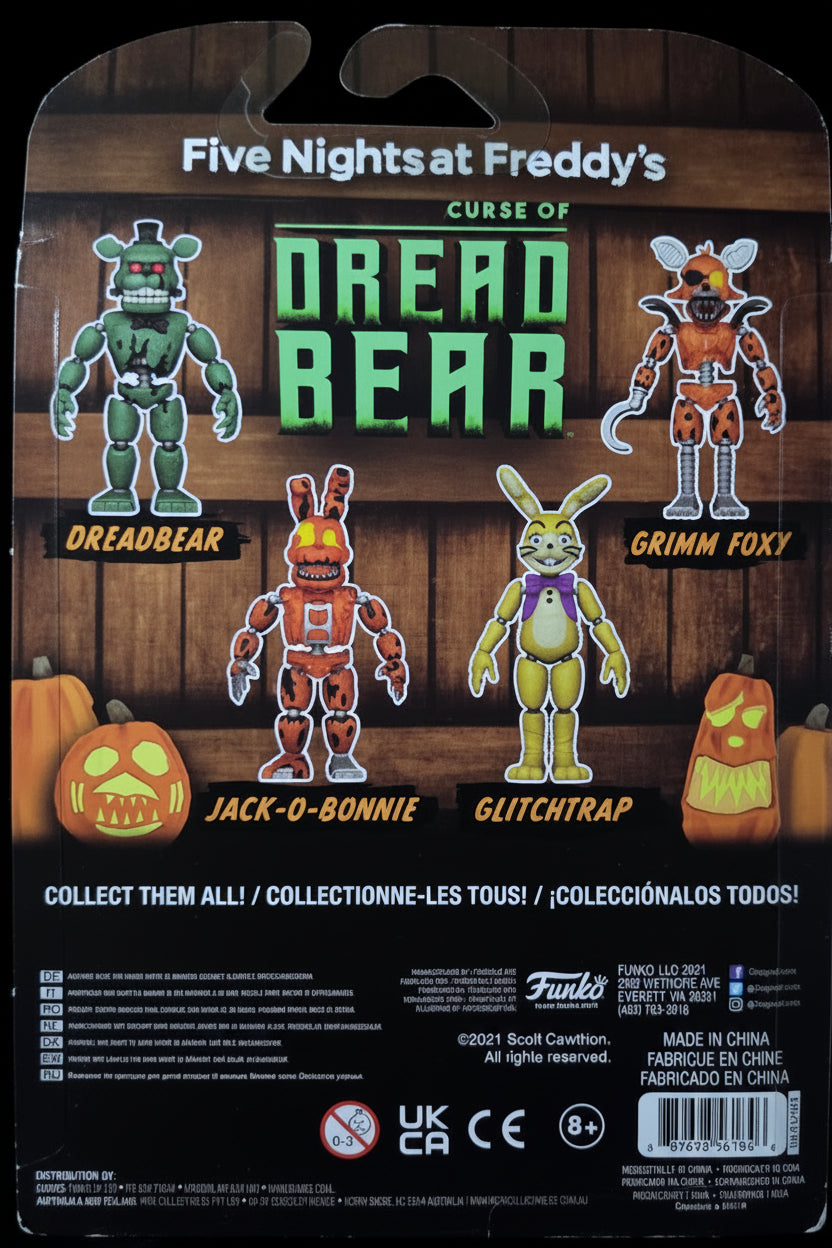 Five Nights at Freddy's Dreadbear Action Figure - Curse of Dreadbear Series (Turquoise Frankenstein Bear)