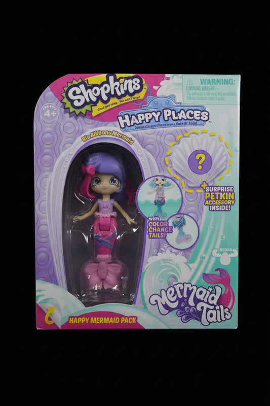 Shopkins Happy Places Mermaid Tails Ria Ribbons Happy Mermaid Pack with Color Change Tail
