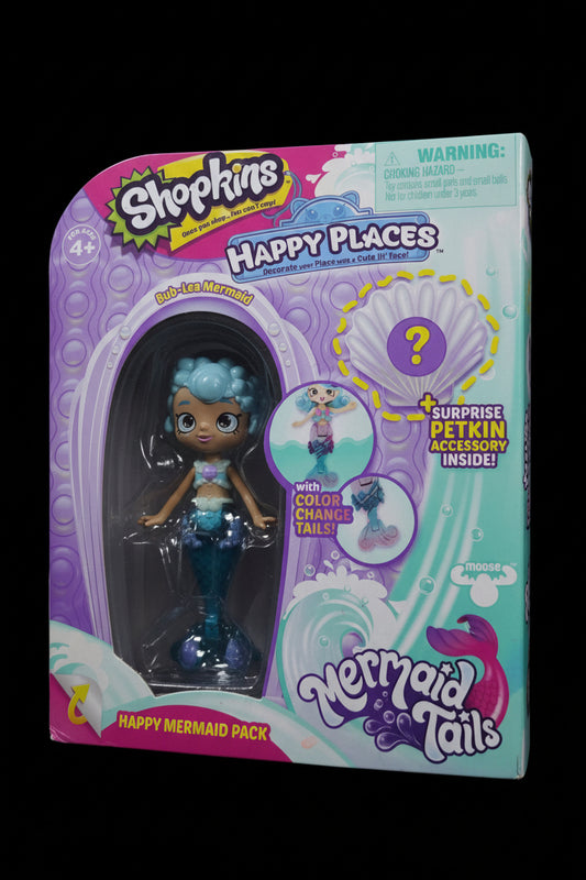 Shopkins Happy Places Mermaid Tails Bub-Lea Happy Mermaid Pack with Color Change Tail