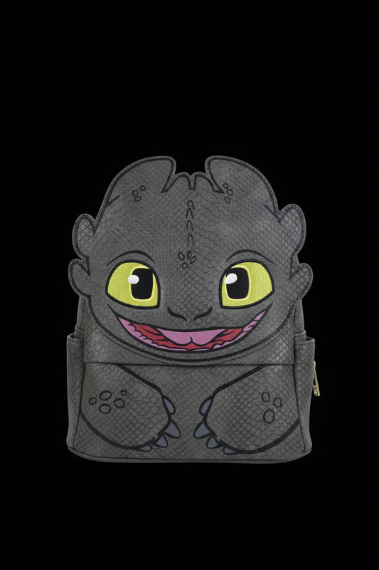 🔥 Loungefly Toothless Night Fury Mini Backpack — DreamWorks Dragons 3D Dragon Wings | Scale Embossed | Embroidered Eyes | New with Tags