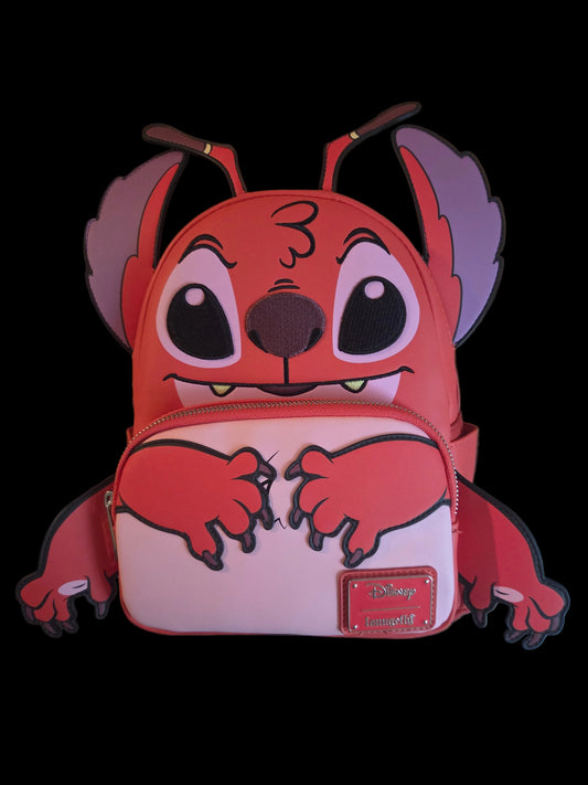 Loungefly Disney Lilo & Stitch LEROY Mini Backpack — 3D Ears, Antennae & Claw Details | NWT | Experiment 627