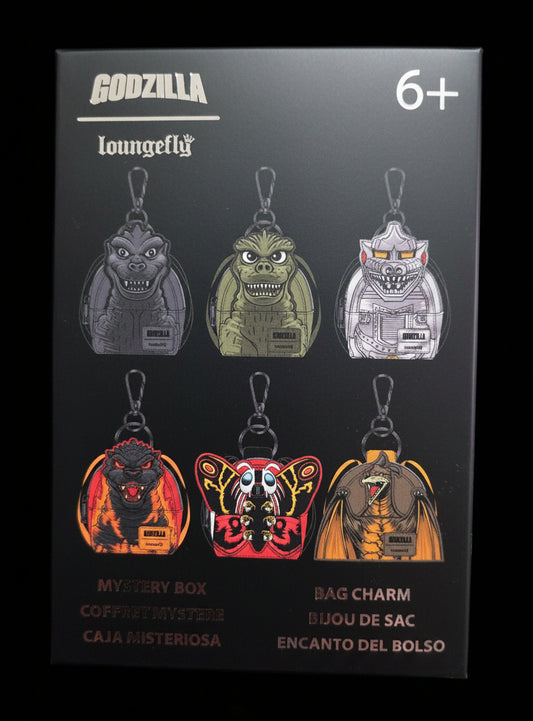 Loungefly x Godzilla Mystery Box Bag Charm — Entertainment Earth Exclusive | Limited Edition Collectible Kaiju Keychain Clip