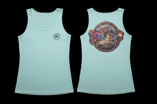 Two Happy Cans | Ladies Custom DTF Print Tank Top – Mint Green | Size 2XL