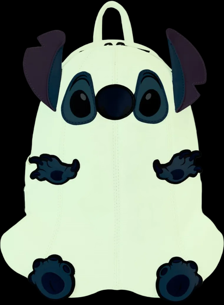 Loungefly Disney Lilo & Stitch | Ghost Stitch Glow in the Dark Mini Backpack – Character Face Design | New with Tags